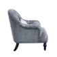 ACME Gaura Chair w/1 Pillow, Pattern Gray Velvet FredCo