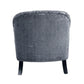 ACME Gaura Chair w/1 Pillow, Pattern Gray Velvet FredCo