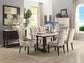 ACME Gerardo Side Chair (Set-2), Beige Linen & Weathered Espresso FredCo