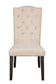 ACME Gerardo Side Chair (Set-2), Beige Linen & Weathered Espresso FredCo