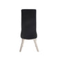 ACME Gianna Dining Chair (Set-2), Black PU & Stainless Steel FredCo