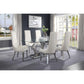 ACME Gianna Dining Table, Clear Glass & Stainless Steel FredCo