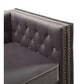 ACME Gillian II Chair w/1 Pillow, Dark Gray Velvet 53389 FredCo