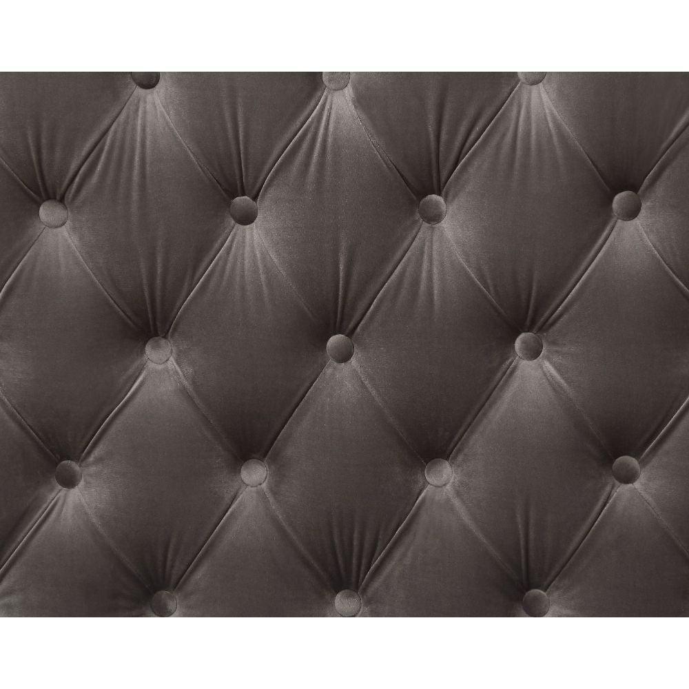 ACME Gillian II Sofa w/3 Pillows, Dark Gray Velvet 53385 FredCo