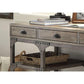 ACME Gorden Desk, Weathered Oak & Antique Silver FredCo