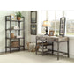 ACME Gorden Desk, Weathered Oak & Antique Silver FredCo