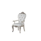 ACME Gorsedd Arm Chair (Set-2), Cream Fabric & Antique White FredCo