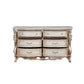 ACME Gorsedd Dresser w/Marble Top, Marble & Antique White FredCo