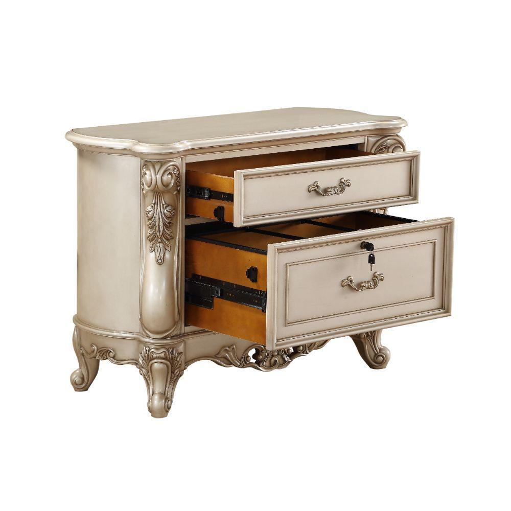 ACME Gorsedd File Cabinet (2 Drw), Antique White FredCo