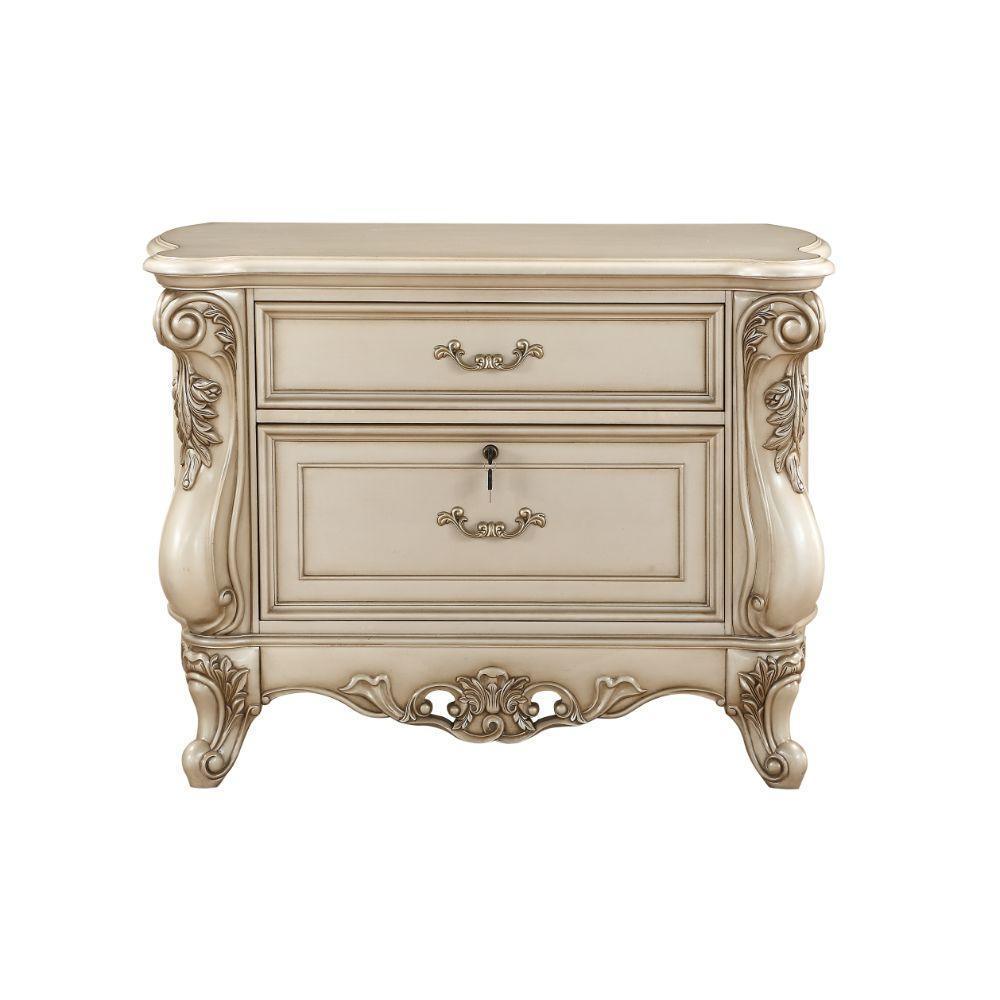 ACME Gorsedd File Cabinet (2 Drw), Antique White FredCo