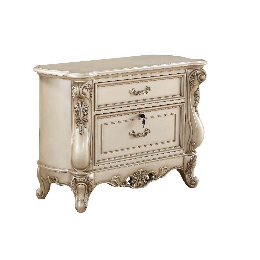 ACME Gorsedd File Cabinet (2 Drw), Antique White FredCo