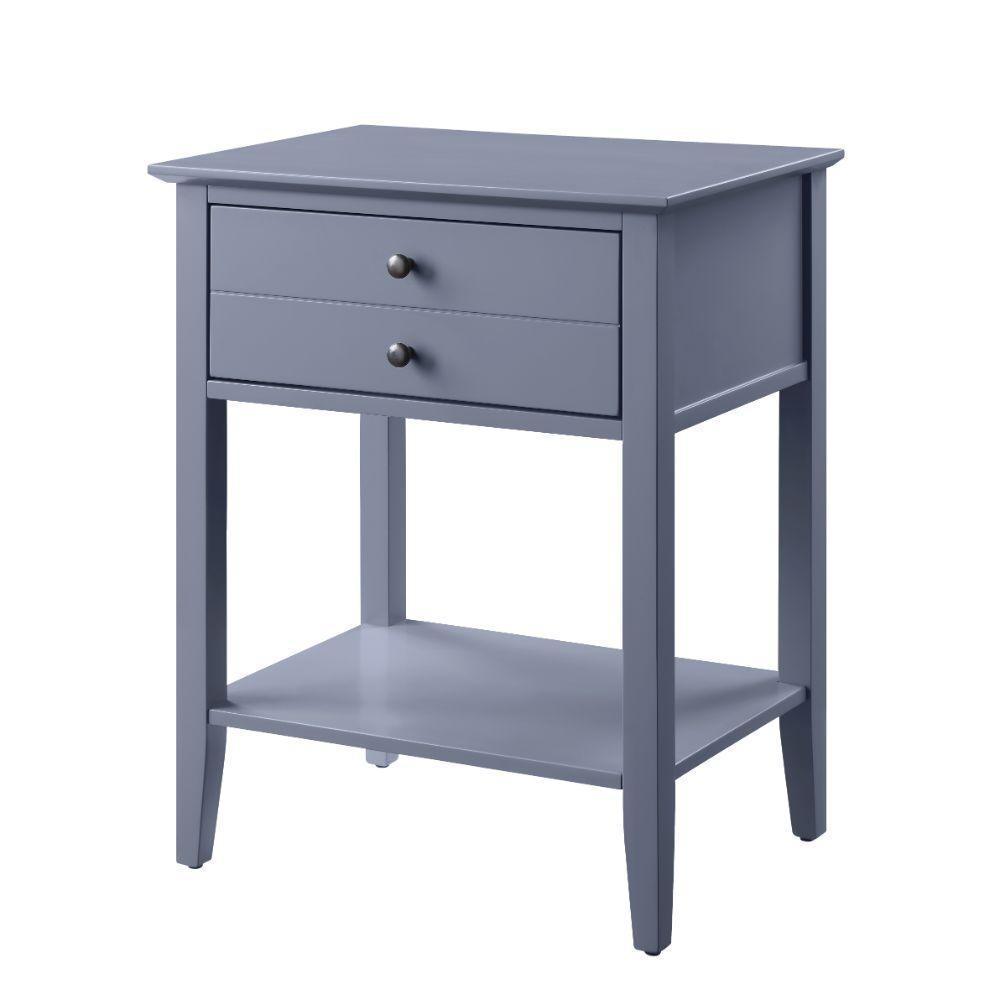 ACME Grardor Side Table (USB Charging Dock), Gray FredCo