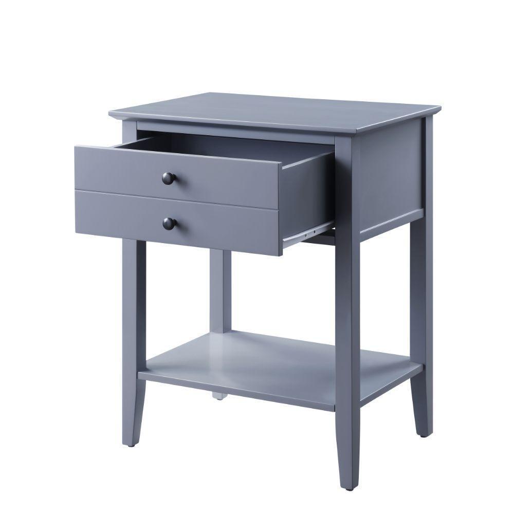 ACME Grardor Side Table (USB Charging Dock), Gray FredCo