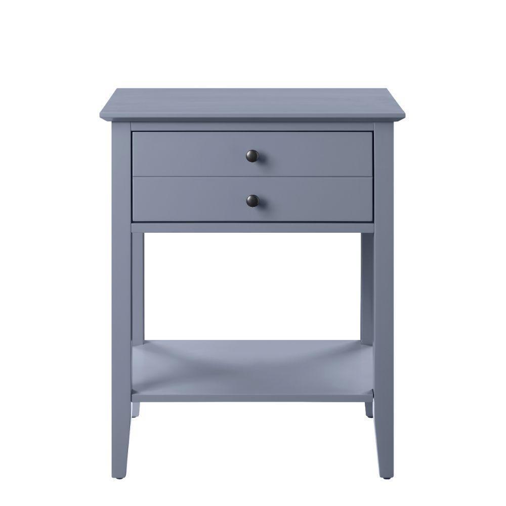 ACME Grardor Side Table (USB Charging Dock), Gray FredCo