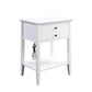 ACME Grardor Side Table (USB Charging Dock), White FredCo