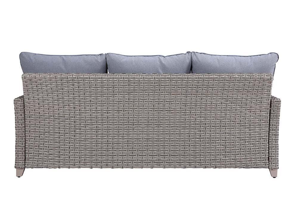 ACME Greeley 4PC Pack Patio Sofa Set, Gray Fabric & Gray Finish FredCo