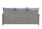 ACME Greeley 4PC Pack Patio Sofa Set, Gray Fabric & Gray Finish FredCo