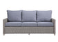 ACME Greeley 4PC Pack Patio Sofa Set, Gray Fabric & Gray Finish FredCo