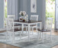 ACME Green Leigh Dining Table, White & Walnut FredCo