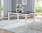 ACME Green Leigh Dining Table, White & Walnut FredCo