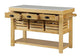 ACME Grovaam Kitchen Island, Marble & Natural Finish FredCo