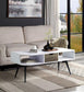 ACME Halima Coffee Table, White & Black Finish FredCo