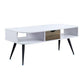 ACME Halima Coffee Table, White & Black Finish FredCo