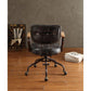 ACME Hallie Executive Office Chair, Vintage Black Top Grain Leather FredCo
