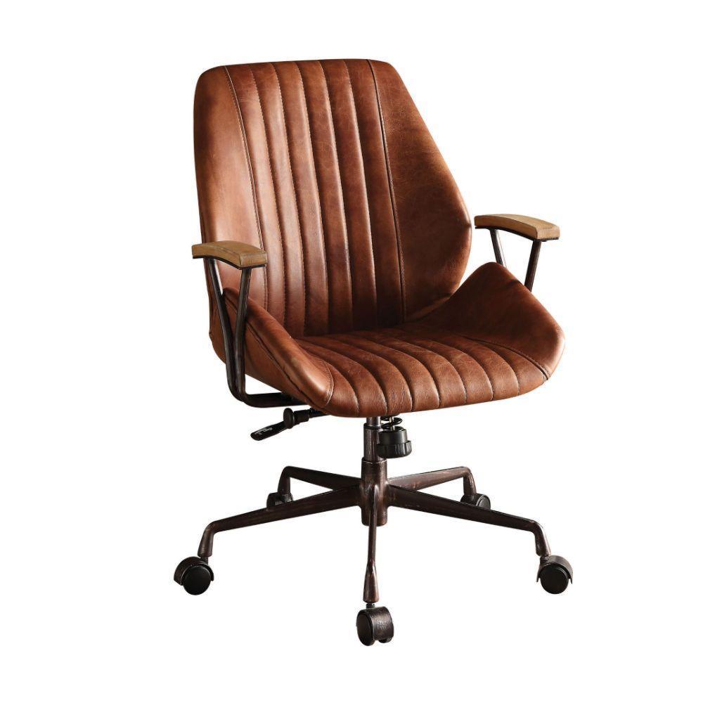 ACME Hamilton Executive Office Chair, Cocoa Top Grain Leather FredCo