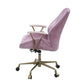 ACME Hamilton Office Chair, Pink Top Grain Leather FredCo