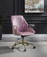 ACME Hamilton Office Chair, Pink Top Grain Leather FredCo