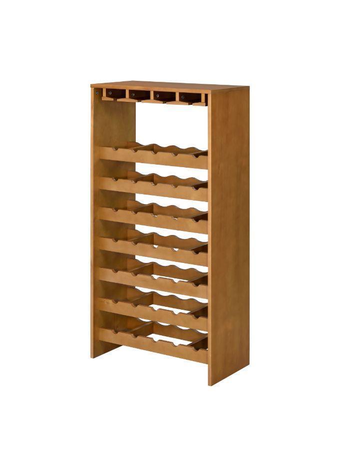 ACME Hanzi Wine Cabinet, Oak Finish FredCo