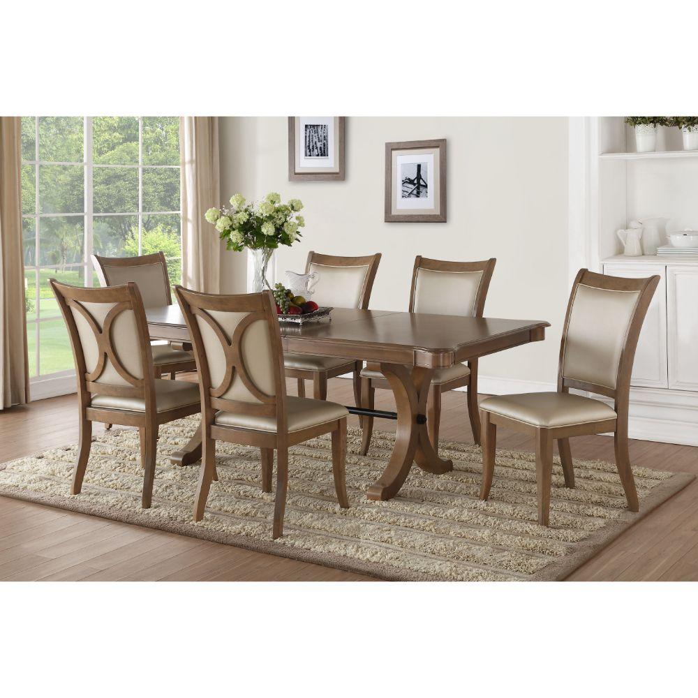 ACME Harald Dining Table, Gray Oak 71765 FredCo