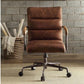ACME Harith Executive Office Chair, Retro Brown Top Grain Leather FredCo