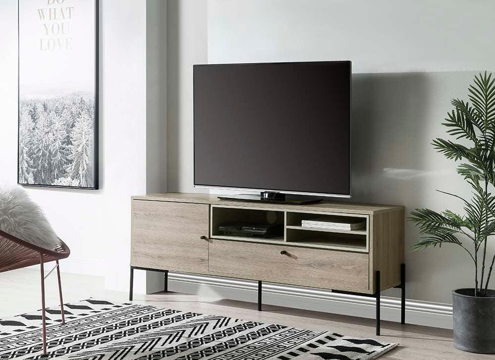 ACME Hattie TV Stand, Rustic Oak Finish FredCo