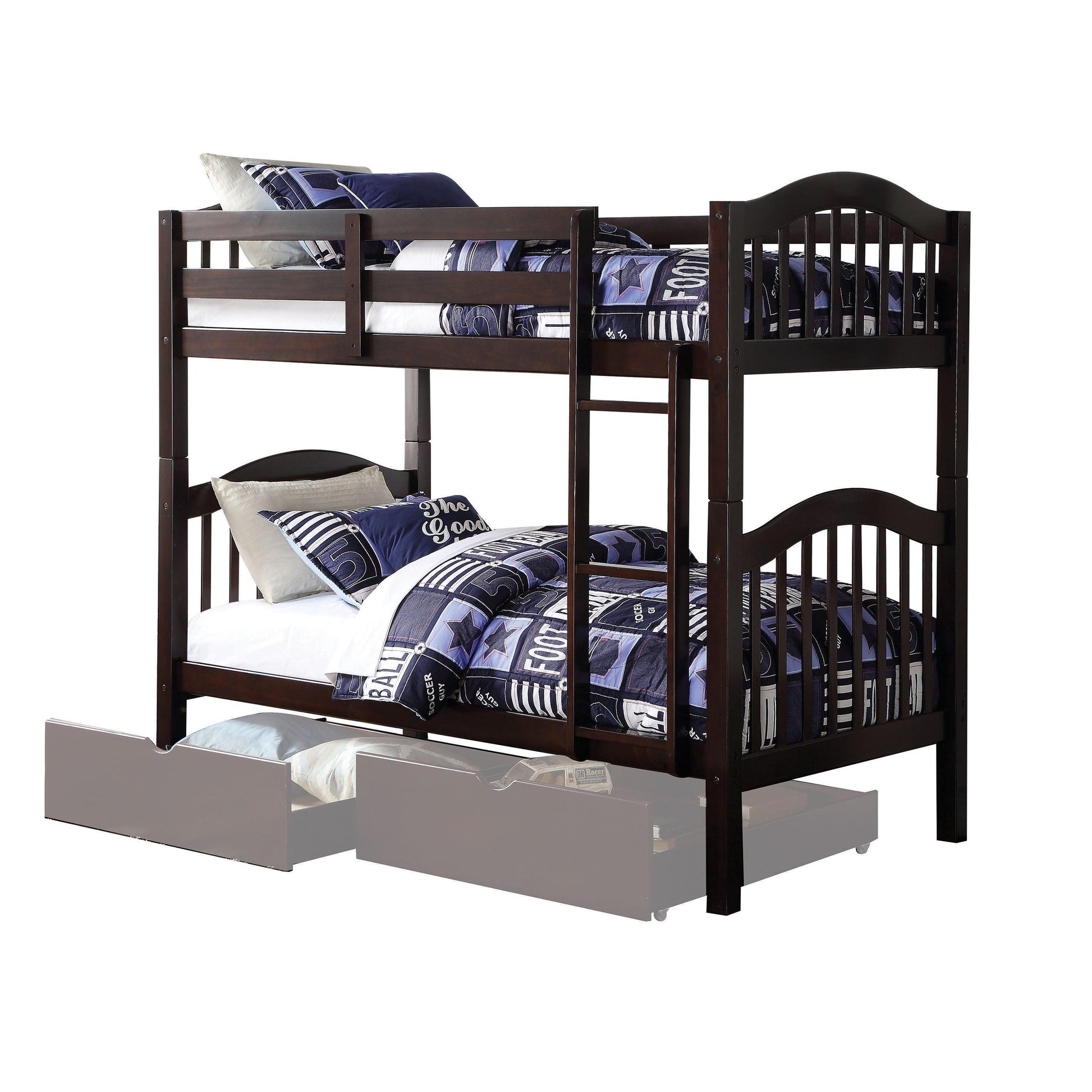 ACME Heartland Twin/Twin Bunk Bed, Espresso 2554 FredCo