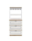 ACME Hewett Shoe Cabinet, Light Oak & White Finish FredCo