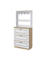 ACME Hewett Shoe Cabinet, Light Oak & White Finish FredCo
