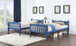 ACME Homestead Twin/Twin Bunk Bed, Dark Blue Finish FredCo