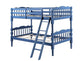 ACME Homestead Twin/Twin Bunk Bed, Dark Blue Finish FredCo