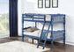 ACME Homestead Twin/Twin Bunk Bed, Dark Blue Finish FredCo