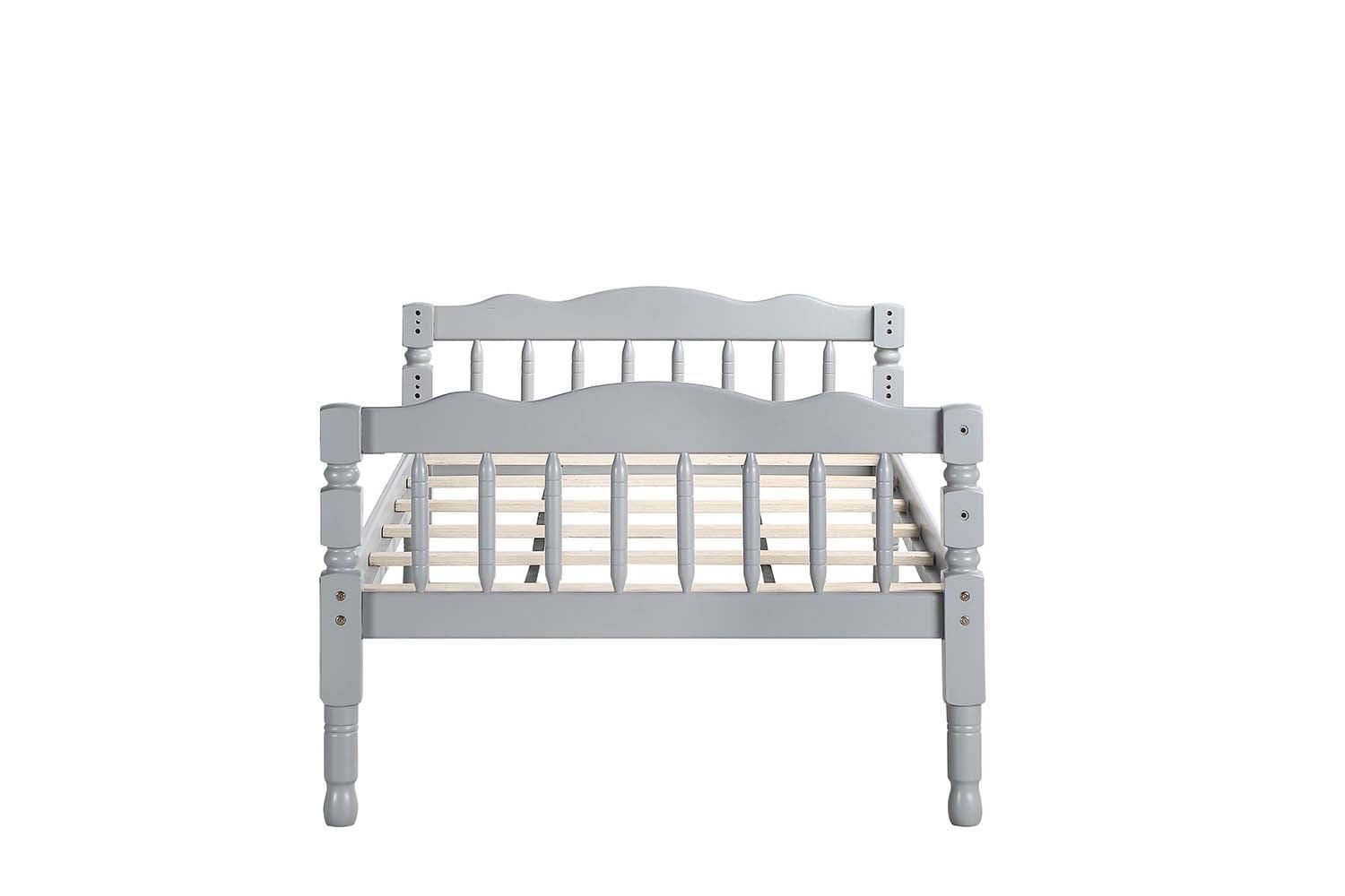 ACME Homestead Twin/Twin Bunk Bed, Gray Finish FredCo
