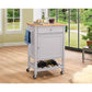 ACME Hoogzen Kitchen Cart, Natural & Gray FredCo