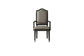 ACME House Beatrice Arm Chair, Two Tone Beige Fabric & Charcoal FredCo