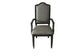 ACME House Beatrice Arm Chair, Two Tone Beige Fabric & Charcoal FredCo