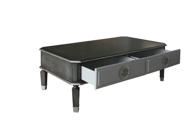 ACME House Beatrice Coffee Table, Charcoal & Light Gray Finish FredCo
