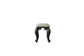 ACME House Delphine Stool, Two Tone Ivory Fabric & Charcoal Finish FredCo