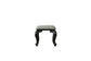 ACME House Delphine Stool, Two Tone Ivory Fabric & Charcoal Finish FredCo