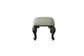 ACME House Delphine Stool, Two Tone Ivory Fabric & Charcoal Finish FredCo