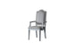 ACME House Marchese Arm Chair, Two Tone Gray Fabric & Pearl Gray Finish FredCo